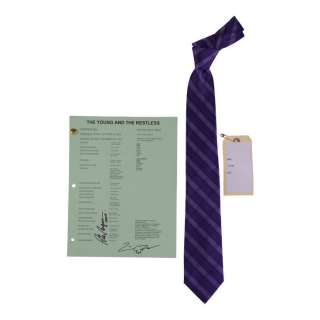 The Young And the Restless | Jack Abbott’s (as played by Peter Bergman) Tie with Bergman-Signed 30th Anniversary Episode Script | Propstore