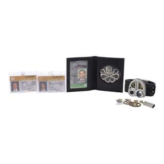 MARVEL‘S AGENTS OF S.H.I.E.L.D. (2013-2020) - Lot 999 - Grant Ward‘s HYDRA Badge, Watch, and Phil Coulson and Melinda May‘s S.H.I.E.L.D. IDs