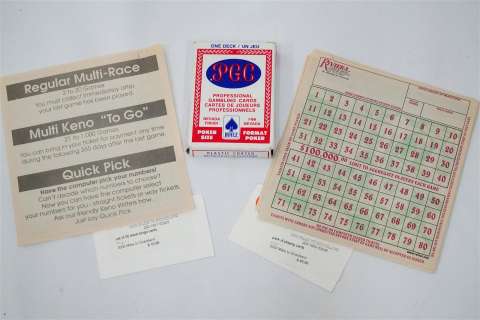 Lot 126 - 3000 Miles to Graceland Prop Playing and Keno Cards