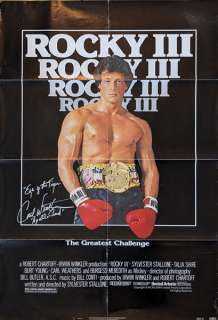 Lot #44 - Signed Rocky 3 Original Film Poster 