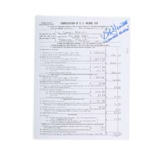 Tax Return Prop from The Shawshank Redemption | Studio Auctions