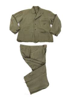 Lot 373 - JOHN WAYNE COSTUME FROM SANDS OF IWO JIMA WITH MAGAZINE
