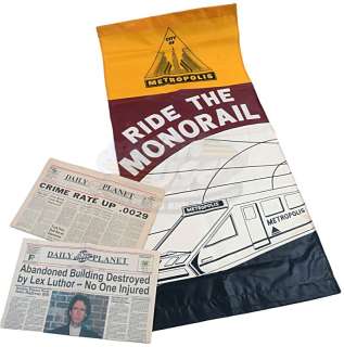 Lot 204 - Lois & Clark (television) - Prop Newspapers & Banner