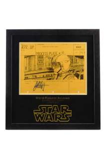 STAR WARS: A NEW HOPE - John Dykstra Signed Production Storyboard - Close-Up Side View of Gold Five (272 DP)