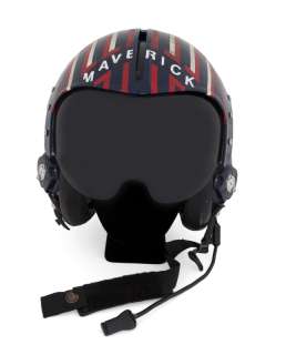 Lot 1364 - TOM CRUISE "MAVERICK" HELMET FROM TOP GUN WITH DVD
