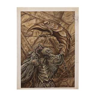 THE DARK CRYSTAL (1982) - Lot #86 : Hand-Painted Brian Froud skekUng the Garthim-Master Artwork