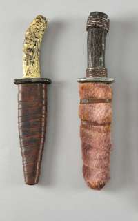Conan the Barbarian/Conan The Destroyer - Two daggers made of cast metal, each with leather… | Ewbank’s