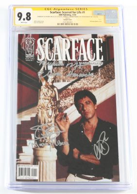 Scarface: Scarred for Life #1 - Al Pacino as Tony Montana, Steven Bauer as Manny Ribera, & Michelle Pfeiffer as Elvira Hancock - CGC Signature Series 9.8 - 2006 | SWAU