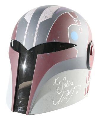Sabine from Star Wars: Ahsoka Prop Replica Hasbro The Black Series Helmet (Beckett) Signed by Natasha Liu Bordizzo with Character Name | SWAU