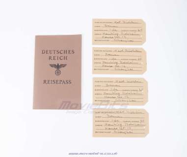 Shanghai | Shanghai - Karl’s (Christopher Buchholzthe) Prop German Passport & Luggage Tags | Movie Bits