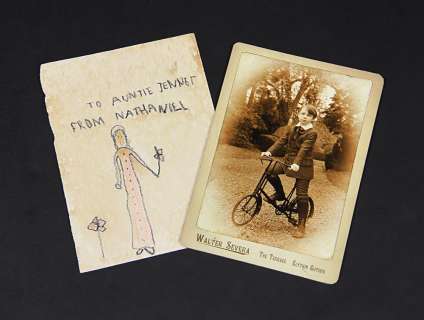 The Woman in Black | Nathaniel Drablow (Ashley Foster) Photograph and Aunt Jennet (Liz White) Drawing | Propstore