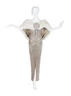 Lot 257 - ERTE: "STARDUST" GOWN AND STOLE (WITH BOOK)