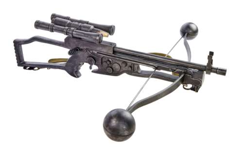 Lot 145 - Star Wars - The Force Awakens | Peter Mayhew "Chewbacca" Bowcaster Prop (With DVD)