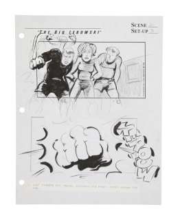 Lot 554 - The Big Lebowski | One Page, Scene 21 / Set-Up 3 | "Home Invasion Scene 2" Original Storyboard