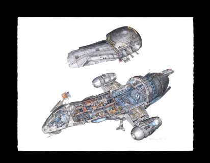 FIREFLY (T.V. SERIES, 2002-2003)/SERENITY (2005) - Lot #17 : John Mullaney Collection: Hand-Illustrated and Painted "Serenity" Artwork by John R. Mullaney, 2008