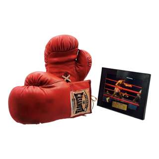 Creed III Adonis Creed Michael B Jordan Screen Used Man Cave Display Boxing Gloves & Framed Photo Of Apollo Vs Rocky - Lot #63 - Creed III Adonis Creed Michael B Jordan Screen Used Man Cave Display Boxing Gloves & Framed Photo Of Apollo Vs… | VIP Fan Auctions