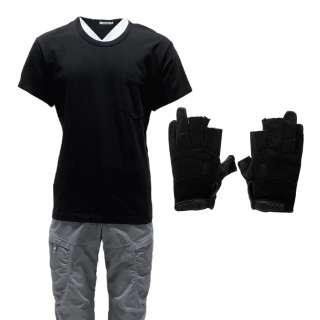 The Terminal List James Reece Chris Pratt Screen Worn Short Sleeve Shirt, Button-Front Pants & Gloves Ep 104 - Lot #153 - The Terminal List James Reece Chris Pratt Screen Worn Short Sleeve Shirt, Button-Front Pants & Gloves Ep 104:… | VIP Fan Auctions