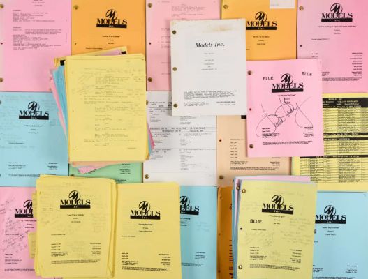 Linda Gray - Lot #113 - Signed “Models Inc.” Script Archive, with One Signed by Gray