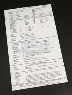 Star Wars: the Empire Strikes Back (1980) | Production-Used Call Sheet - 7 | Propstore
