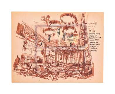 Lot 16 - Irwin Allen | "The Poseidon Adventure" Original Storyboard Illustration