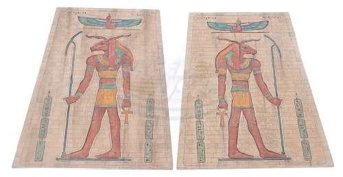 Lot 488 - Mummy, The - Large Miniature Egyptian Motif Wall Panels
