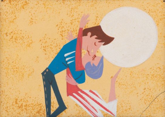 Lot 393 - A "Man and the Moon" Ward Kimball Concept Painting. | Van Eaton Galleries