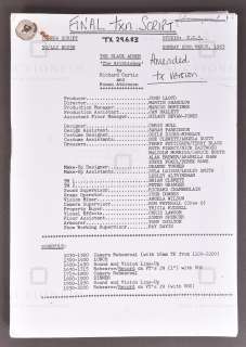 BLACKADDER / THE BLACK ADDER (BBC SITCOM) – ORIGINAL PRODUCTION SCRIPT | Auctioneum Ltd