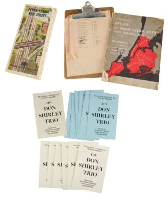 GREEN BOOK (2018) - Lot #756 : Frank "Tony Lip" Vallelonga‘s (Viggo Mortensen) Screen-Matched Hand-Marked "Stainway" Map and Atlas with Don Shirley‘s (Mahershala Ali) Collection of Concert Tour Ephemera