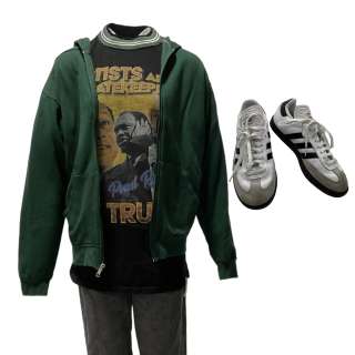 Bottoms Josie’s Ayo Edebiri Pull-Over Hooded Sweatshirt, Short Sleeve, Polo Shirt, Zip-Front Pants, Necklace, Earrings, Socks & Lace-Up, Athletic Shoes | VIP Fan Auctions