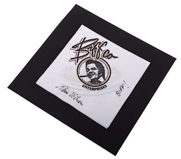 Back To The Future 2 - Biff Co. Cocktail Napkin Autographed by Tom Wilson | ScreenUsed