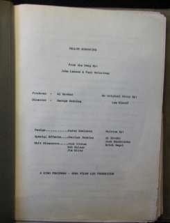 A copy of the ’Yellow Submarine’ film script | Bonhams