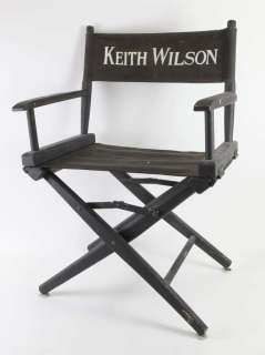 Space 1999 Production Designer Keith Wilsons directors chair. Circa 1977. Wooden and cloth folding… | Ewbank’s
