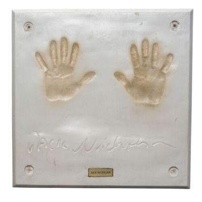 Planet Hollywood Memorabilia | Jack Nicholson’s Handprint Impression Display with Audio Clip Mechanism | Propstore