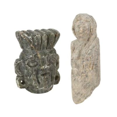 THE SHAWSHANK REDEMPTION (1994) - Lot #321 : Andy Dufresne’s (Tim Robbins) Screen-Matched Soapstone Rock Carving Figure and Alabaster Rock Carving Figure