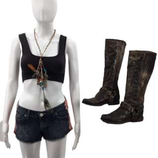 Heels Elle AJ Mendez Screen Worn Shoes, Feather Necklace, Sports Bra & Shorts Ch 2 Sc 13 Ep 204 | VIP Fan Auctions