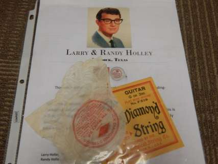 Buddy Holly Personally Used Guitar String | Piece of the Past