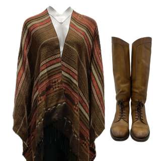 Lot #33: Minx Constance Elizabeth Perkins Screen Worn Serapa, Pants & Boots Ch 1, 1a Sc 4-31 Ep 207