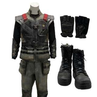 Snowpiercer Boki Screen Worn Stunt Double Tactical Vest, Long Sleeve Shirt, Tactical Pants, Belt, Fingerless Gloves, Forearm Guards & Lace-Up Boots Ep 401 | VIP Fan Auctions