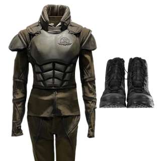 Altered Carbon (2018-2020) Simone/Wedge (Mitra Suri) Screen Worn Torso Armor, Zip-Front Jacket, Zip-Front Pants, Belt & Boots Ep 202-206 | VIP Fan Auctions