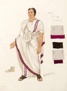 A Stephen Boyd costume design sketch by Elizabeth Haffenden from "Ben Hur" | Bonhams