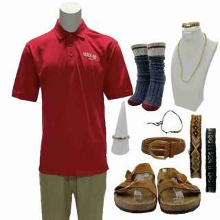 Y2K Garrett (Kyle Mooney) Screen Worn Shirt, Pants, Belt, 2 Bracelet, 3 Bracelet, Ring, Necklace, Socks & Sandals Ch 1-1a Sc 20-21 | VIP Fan Auctions