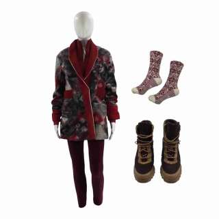 Red One Mrs Claus Screen Worn Boots, Jacket, Leggings, Shirt, Socks & Pullover Ch 1 Sc 29 | VIP Fan Auctions