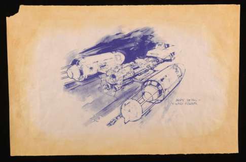 Star Wars: Episode IV - A New Hope (1977) - Y-Wing Fighter Body Detail printed dyeline from an… | Ewbank’s