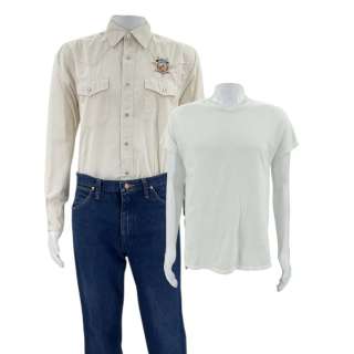 Eddington Joe (Joaquin Phoenix) Screen Worn Button-Up Shirt, Undershirt & Jeans Ch 8, 8a 8b Sc 65-68 | VIP Fan Auctions