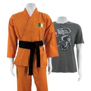 Cobra Kai (2018-2025) Screen Worn Stunt Dublin Thunder Karate Gi & Iron Dragons Dojo T-Shirt | VIP Fan Auctions