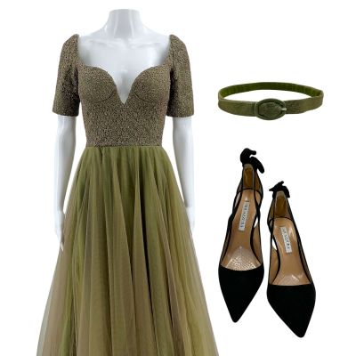 Hedda Hedda Gabler Screen Worn Evening Dress W/ Belt & Heels Ch 4,5,6 Sc Multiple | VIP Fan Auctions