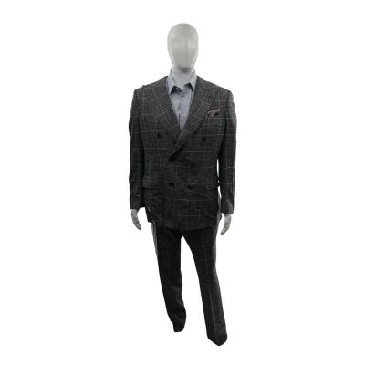 Lot 137: Crime 101 Mark Screen Worn 2pc Suit, Button-Up Shirt & Pocket Square Ch 2 Sc 65 | VIP Fan Auctions