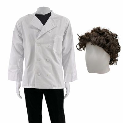 Lot 25: Tony Tony Screen Worn Stunt Double Chef Coat, T-Shirt, Wig & Pants Ch 40 Sc 65 | VIP Fan Auctions