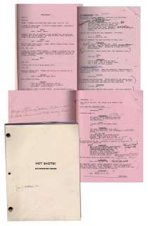 Lloyd Bridges’ Personal Copy of ’’Hot Shots!’’ Movie Script -- With Hand Annotations by Bridges | Nate Sanders