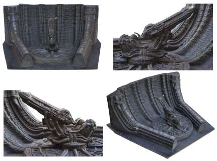 H.R. Giger Hand-Painted Artwork of Space Jockey & the Derelict Spaceship From ’’Alien’’ -- Measures Over 3 Feet by 3 Feet, Personally Owned by 20th Century Fox Executive Peter Beale | Nate Sanders